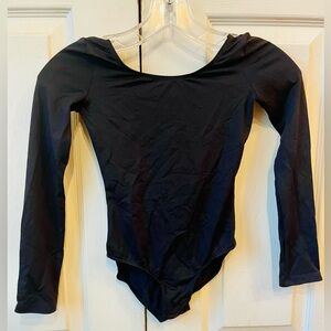 Bloch Classic Long-Sleeve Black Kids One-Piece Leotard Size 8-10